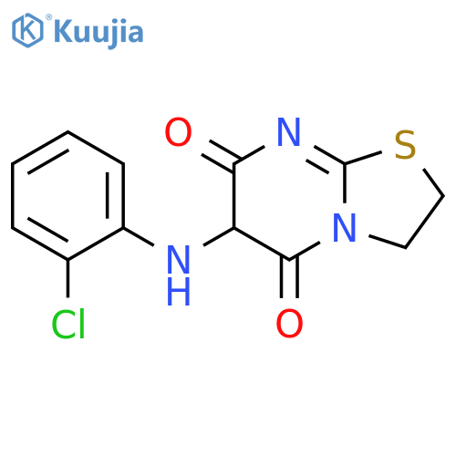 5H-Thiazolo[3,2-a]pyrimidine-5,7(6H)-dione,6-[(2-chlorophenyl)amino]-2,3-dihydro- structure
