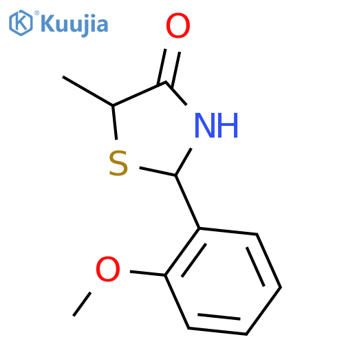 4-Thiazolidinone,2-(2-methoxyphenyl)-5-methyl- structure
