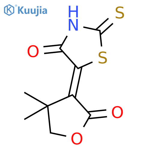 4-Thiazolidinone,5-(dihydro-4,4-dimethyl-2-oxo-3(2H)-furanylidene)-2-thioxo- structure