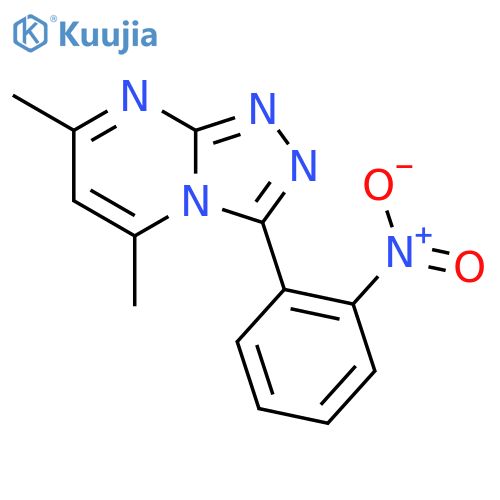 1,2,4-Triazolo[4,3-a]pyrimidine, 5,7-dimethyl-3-(2-nitrophenyl)- structure