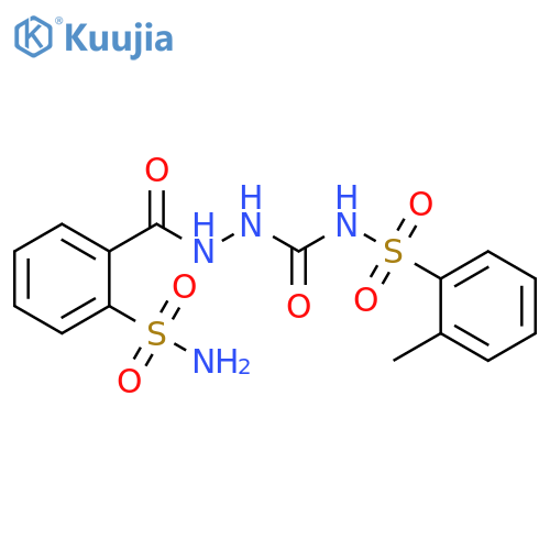 Benzoic acid, 2-(aminosulfonyl)-,2-[[[(2-methylphenyl)sulfonyl]amino]carbonyl]hydrazide structure