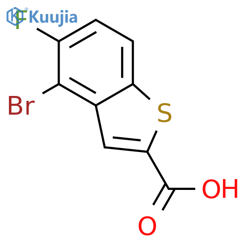 4-bromo-5-fluoro-1-benzothiophene-2-carboxylic acid structure