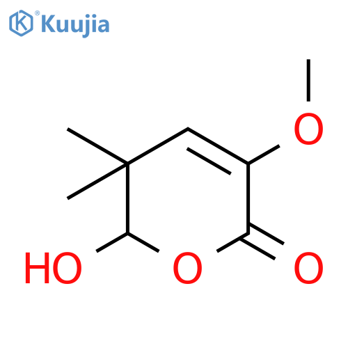 2H-Pyran-2-one, 5,6-dihydro-6-hydroxy-3-methoxy-5,5-dimethyl- structure