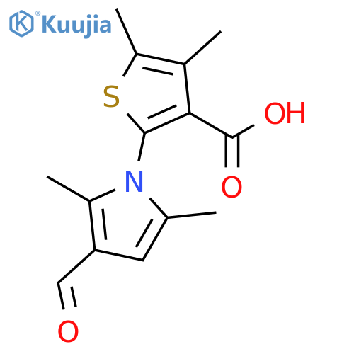 2-(3-FORMYL-2,5-DIMETHYL-1H-PYRROL-1-YL)-4,5-DIMETHYL-3-THIOPHENECARBOXYLIC ACID structure