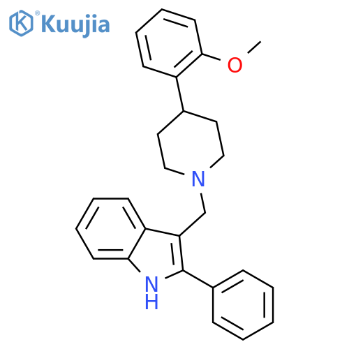 1H-Indole, 3-[[4-(2-methoxyphenyl)-1-piperidinyl]methyl]-2-phenyl- structure