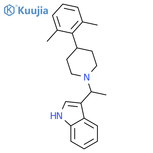 1H-Indole, 3-[1-[4-(2,6-dimethylphenyl)-1-piperidinyl]ethyl]- structure