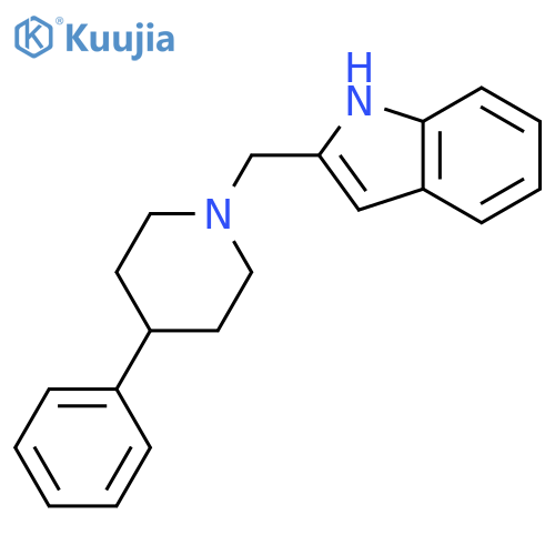 1H-Indole, 2-[(4-phenyl-1-piperidinyl)methyl]- structure