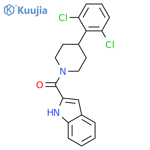 Piperidine, 4-(2,6-dichlorophenyl)-1-(1H-indol-2-ylcarbonyl)- structure