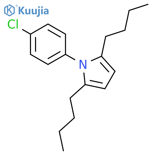 1H-Pyrrole, 2,5-dibutyl-1-(4-chlorophenyl)- structure