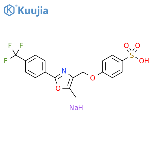 Benzenesulfonic acid,4-[[5-methyl-2-[4-(trifluoromethyl)phenyl]-4-oxazolyl]methoxy]-, sodiumsalt structure