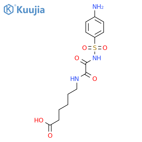 Hexanoic acid, 6-[[[[(4-aminophenyl)sulfonyl]amino]oxoacetyl]amino]- structure