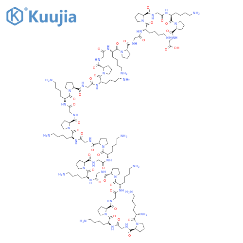 Glycine,L-lysyl-L-prolylglycyl-L-lysyl-L-prolylglycyl-L-lysyl-L-prolylglycyl-L-lysyl-L-prolylglycyl-L-lysyl-L-prolylglycyl-L-lysyl-L-prolylglycyl-L-lysyl-L-prolylglycyl-L-lysyl-L-prolylglycyl-L-lysyl-L-prolylglycyl-L-lysyl-L-prolylglycyl-L-lysyl-L-prolyl- structure