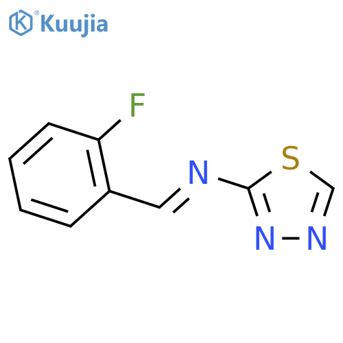 1,3,4-Thiadiazol-2-amine, N-[(2-fluorophenyl)methylene]- structure