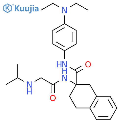 2-Naphthalenecarboxamide, N-[4-(diethylamino)phenyl]-1,2,3,4-tetrahydro-2-[[2-[(1-methylethyl)amino]acetyl]amino]- structure