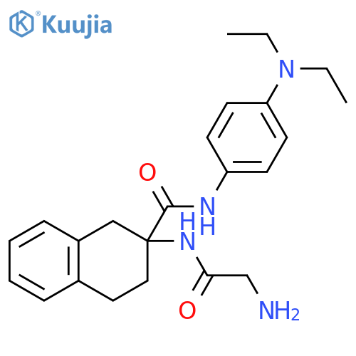 2-Naphthalenecarboxamide, 2-[(2-aminoacetyl)amino]-N-[4-(diethylamino)phenyl]-1,2,3,4-tetrahydro- structure