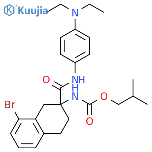 Carbamic acid, [8-bromo-2-[[[4-(diethylamino)phenyl]amino]carbonyl]-1,2,3,4-tetrahydro-2-naphthalenyl]-, 2-methylpropyl ester (9CI) structure