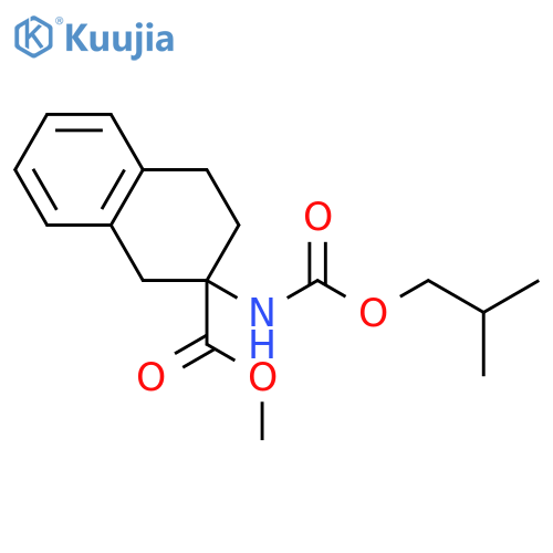 2-Naphthalenecarboxylic acid,1,2,3,4-tetrahydro-2-[[(2-methylpropoxy)carbonyl]amino]-, methyl ester structure
