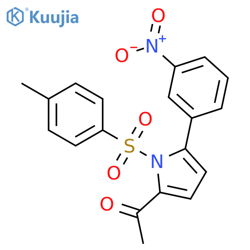 1H-Pyrrole, 2-acetyl-1-[(4-methylphenyl)sulfonyl]-5-(3-nitrophenyl)- structure