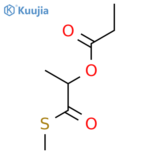 Propanethioic acid, 2-(1-oxopropoxy)-, S-methyl ester structure