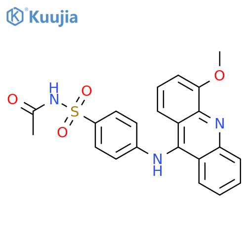 Acetamide, N-[[4-[(4-methoxy-9-acridinyl)amino]phenyl]sulfonyl]- structure