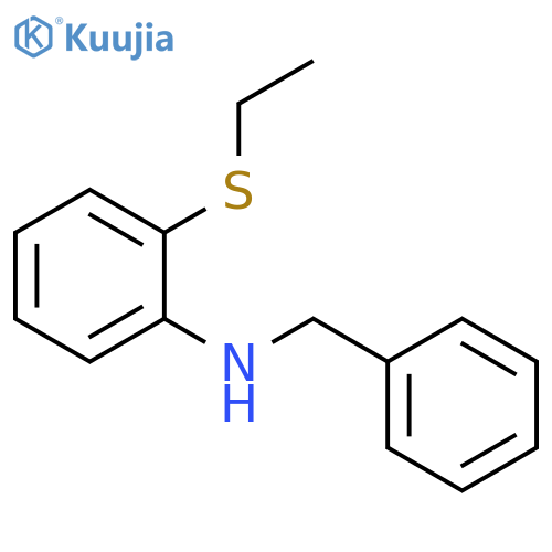 Benzenemethanamine, N-[2-(ethylthio)phenyl]- structure