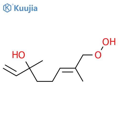 1,6-Octadien-3-ol, 8-hydroperoxy-3,7-dimethyl-, (6E)- structure