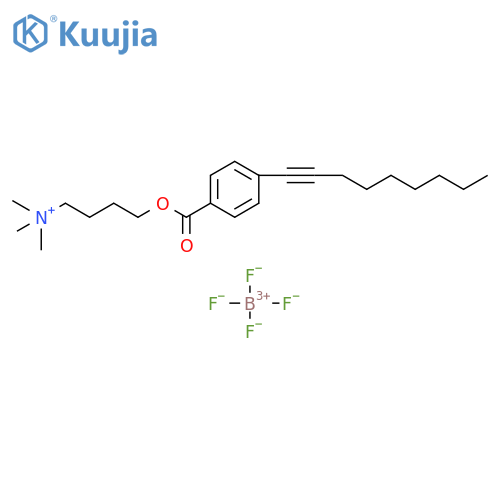 1-Butanaminium, N,N,N-trimethyl-4-[[4-(1-nonyn-1-yl)benzoyl]oxy]-, tetrafluoroborate(1-) (1:1) structure