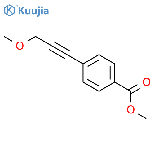 Benzoic acid, 4-(3-methoxy-1-propynyl)-, methyl ester structure