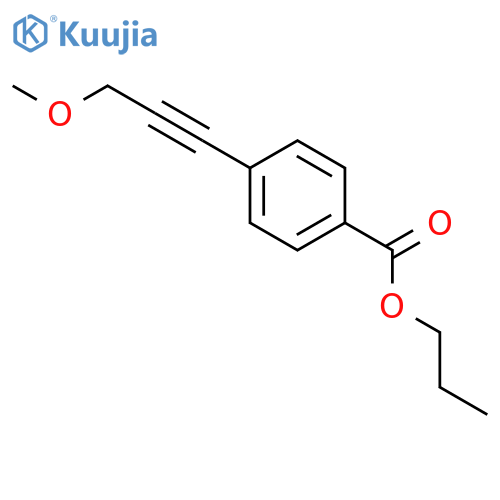 Benzoic acid, 4-(3-methoxy-1-propynyl)-, propyl ester structure