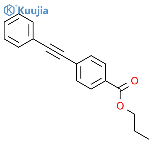 Benzoic acid, 4-(phenylethynyl)-, propyl ester structure
