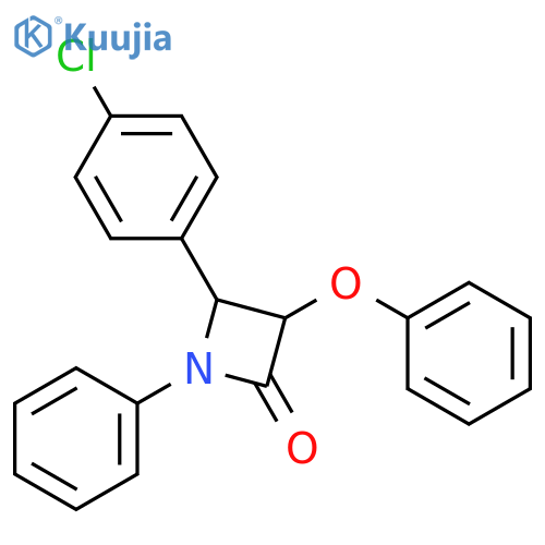 2-Azetidinone, 4-(4-chlorophenyl)-3-phenoxy-1-phenyl- structure