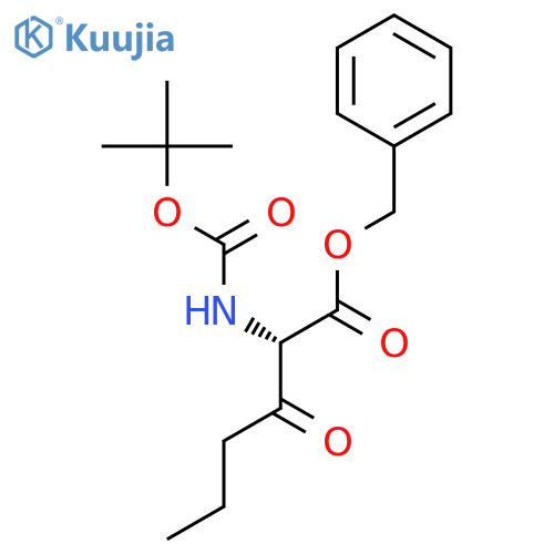 Norleucine, N-[(1,1-dimethylethoxy)carbonyl]-3-oxo-, phenylmethyl ester structure