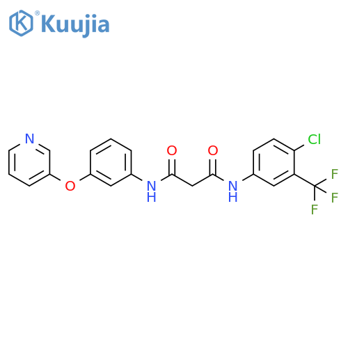 Propanediamide,N-[4-chloro-3-(trifluoromethyl)phenyl]-N'-[3-(3-pyridinyloxy)phenyl]- structure