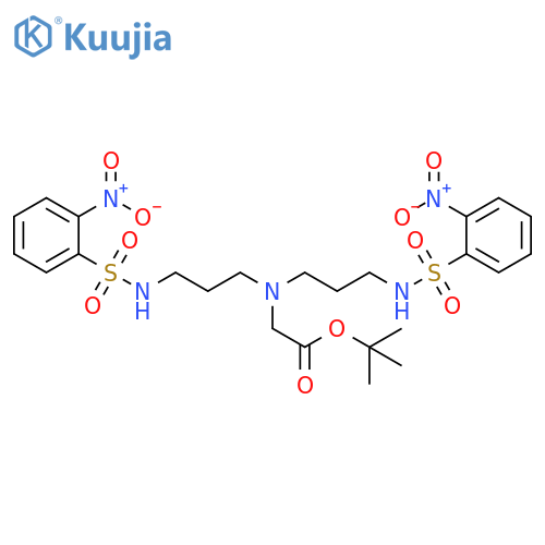 Glycine, N,N-bis[3-[[(2-nitrophenyl)sulfonyl]amino]propyl]-, 1,1-dimethylethyl ester structure