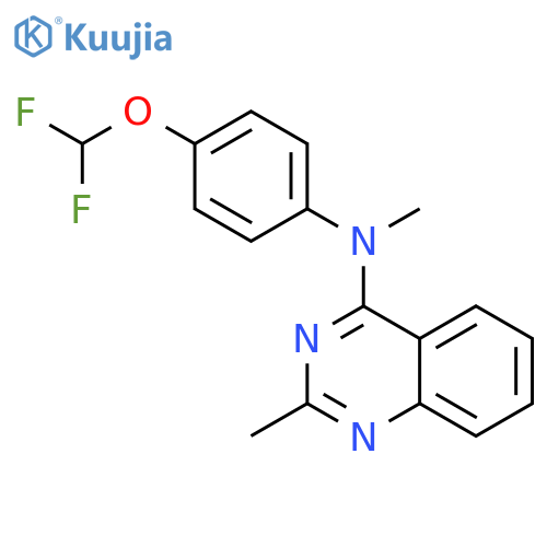 4-Quinazolinamine, N-[4-(difluoromethoxy)phenyl]-N,2-dimethyl- structure