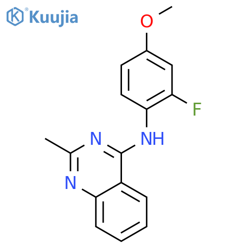 4-Quinazolinamine, N-(2-fluoro-4-methoxyphenyl)-2-methyl- structure