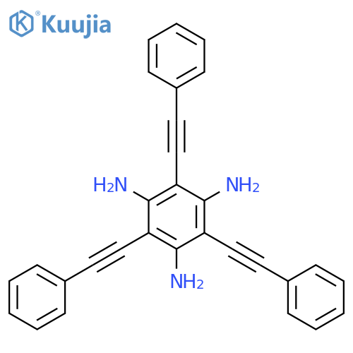 1,3,5-Benzenetriamine, 2,4,6-tris(phenylethynyl)- structure