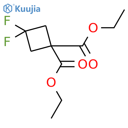 1,1-diethyl 3,3-difluorocyclobutane-1,1-dicarboxylate structure