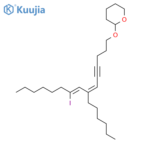 2H-Pyran,2-[[(6Z,8Z)-7-hexyl-9-iodo-6,8-pentadecadien-4-ynyl]oxy]tetrahydro- structure