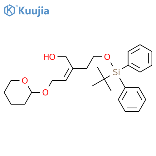 2-Buten-1-ol,2-[2-[[(1,1-dimethylethyl)diphenylsilyl]oxy]ethyl]-4-[(tetrahydro-2H-pyran-2-yl)oxy]-, (2Z)- structure