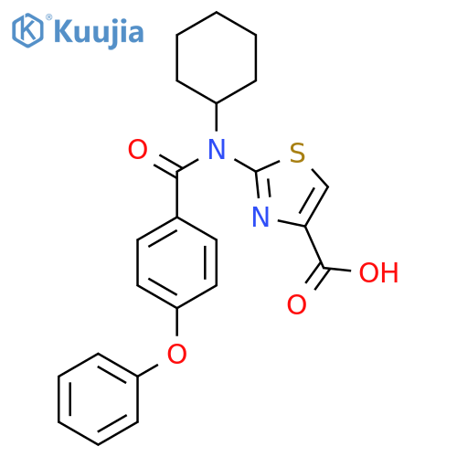 4-Thiazolecarboxylic acid, 2-[cyclohexyl(4-phenoxybenzoyl)amino]- structure