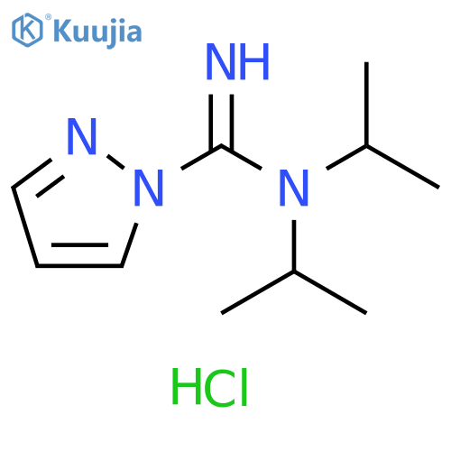 1H-Pyrazole-1-carboximidamide, N,N-bis(1-methylethyl)-, hydrochloride (1:1) structure
