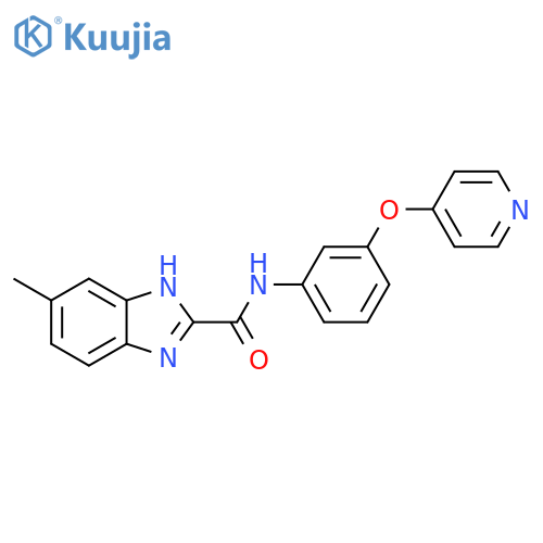 1H-Benzimidazole-2-carboxamide, 6-methyl-N-[3-(4-pyridinyloxy)phenyl]- structure