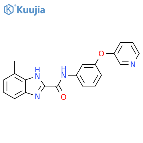 1H-Benzimidazole-2-carboxamide, 7-methyl-N-[3-(3-pyridinyloxy)phenyl]- structure