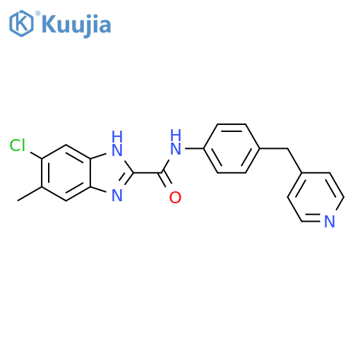 1H-Benzimidazole-2-carboxamide, 6-chloro-5-methyl-N-[4-(4-pyridinylmethyl)phenyl]- structure