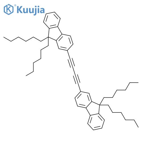 9H-Fluorene, 2,2'-(1,3-butadiyne-1,4-diyl)bis[9,9-dihexyl- structure