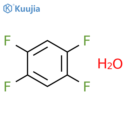 Benzene, 1,2,4,5-tetrafluoro-, monohydrate structure