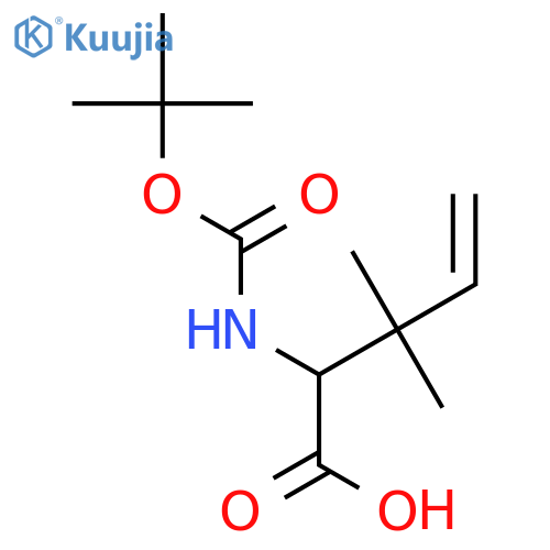 4-Pentenoic acid, 2-[[(1,1-dimethylethoxy)carbonyl]amino]-3,3-dimethyl- structure