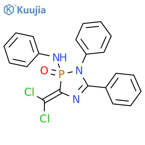 2H-1,4,2-Diazaphosphol-2-amine,3-(dichloromethylene)-1,3-dihydro-N,1,5-triphenyl-, 2-oxide structure