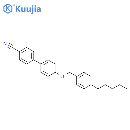 [1,1'-Biphenyl]-4-carbonitrile, 4'-[(4-pentylphenyl)methoxy]- structure
